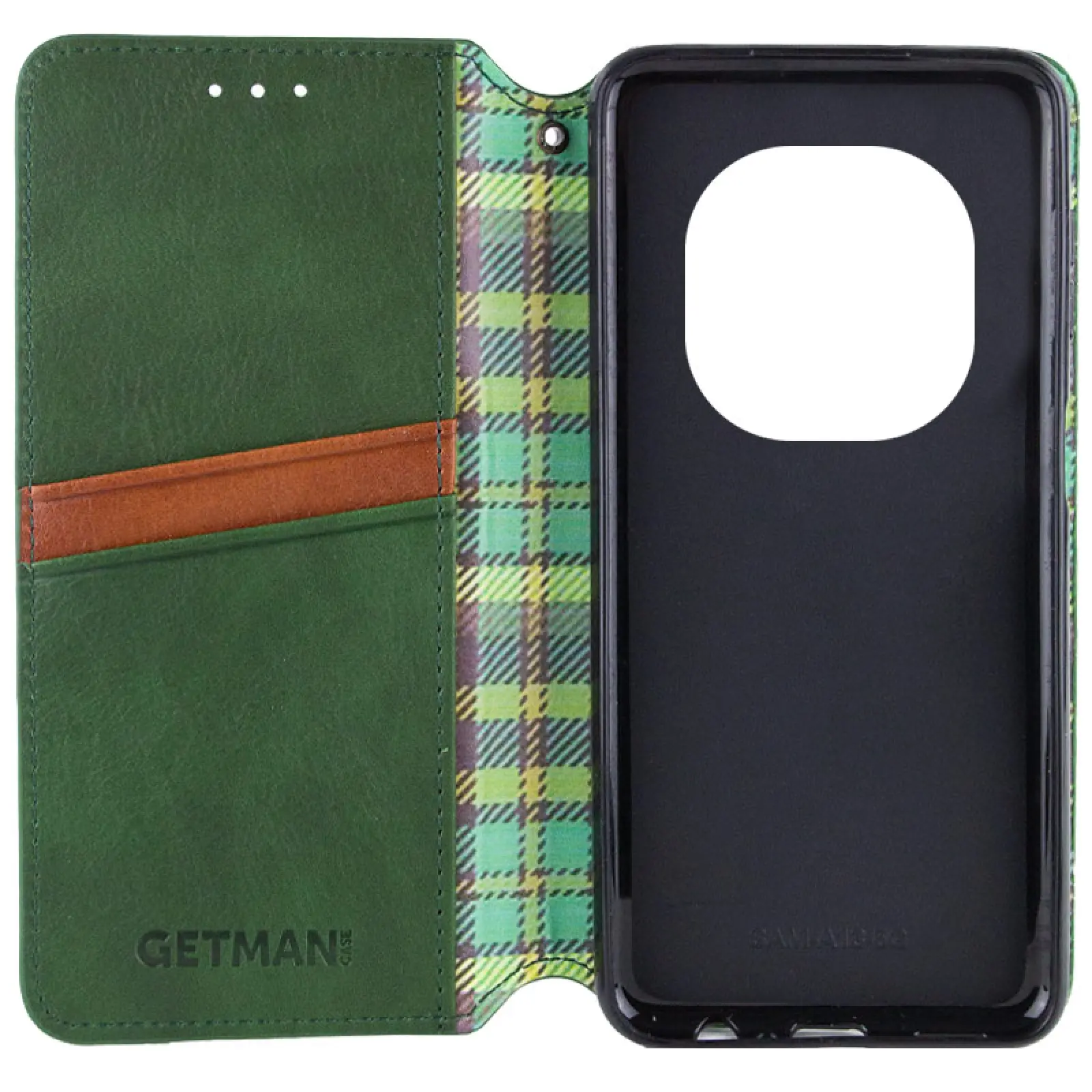 Шкіряний чохол-книжка GETMAN Cubic (PU) для Xiaomi Redmi Note 15 Pro 4G, Зелений 2, Штучна шкіра, купити оптом з доставкою