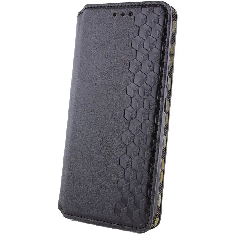 Шкіряний чохол-книжка GETMAN Cubic (PU) для Xiaomi Redmi Note 15 Pro 4G, Чорний 1, Штучна шкіра, купити оптом з доставкою