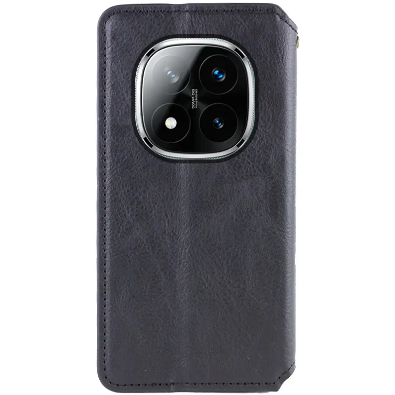 Шкіряний чохол-книжка GETMAN Cubic (PU) для Xiaomi Redmi Note 15 Pro 4G, Чорний 2, Штучна шкіра, купити оптом з доставкою