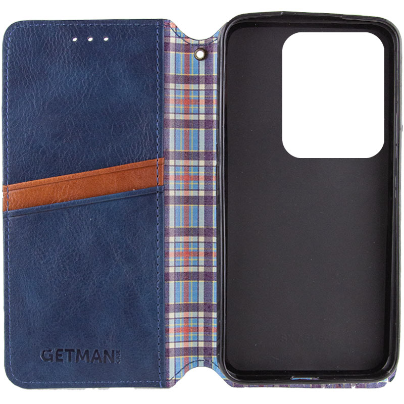 Шкіряний чохол-книжка GETMAN Cubic (PU) для Motorola Edge 70, Синій 2, Штучна шкіра, купити оптом з доставкою