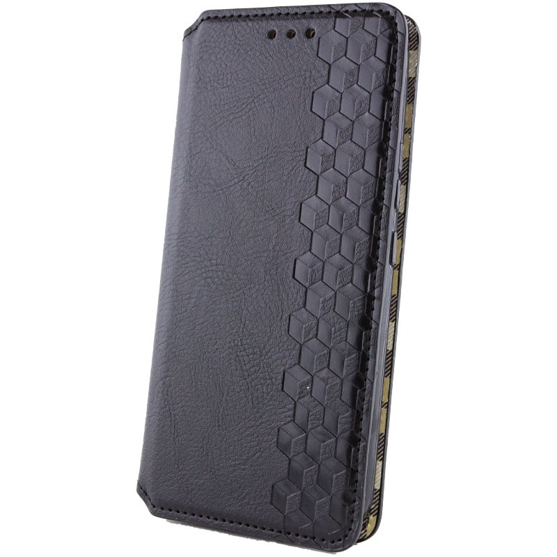 Шкіряний чохол-книжка GETMAN Cubic (PU) для Motorola Edge 70, Чорний 1, Штучна шкіра, купити оптом з доставкою