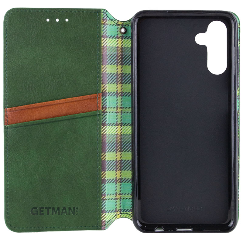 Кожаный чехол-книжка GETMAN Cubic (PU) для Samsung Galaxy A27, Зеленый 2, Искусственная кожа, купить оптом с доставкой