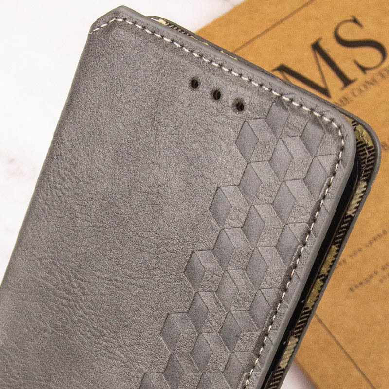 Кожаный чехол-книжка GETMAN Cubic (PU) для Samsung Galaxy A27, Серый 7, Искусственная кожа, купить оптом с доставкой