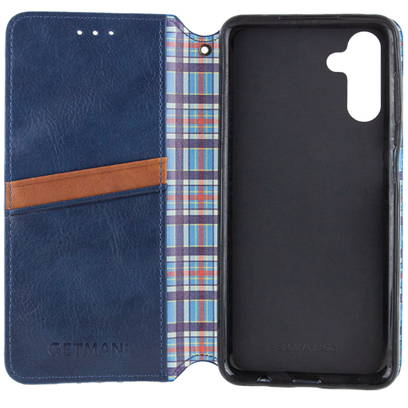 Кожаный чехол-книжка GETMAN Cubic (PU) для Samsung Galaxy A27, Синий 2, Искусственная кожа, купить оптом с доставкой