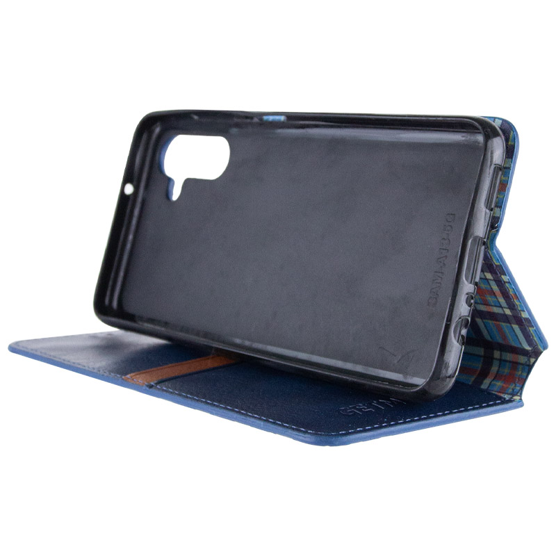 Кожаный чехол-книжка GETMAN Cubic (PU) для Samsung Galaxy A27, Синий 4, Искусственная кожа, купить оптом с доставкой