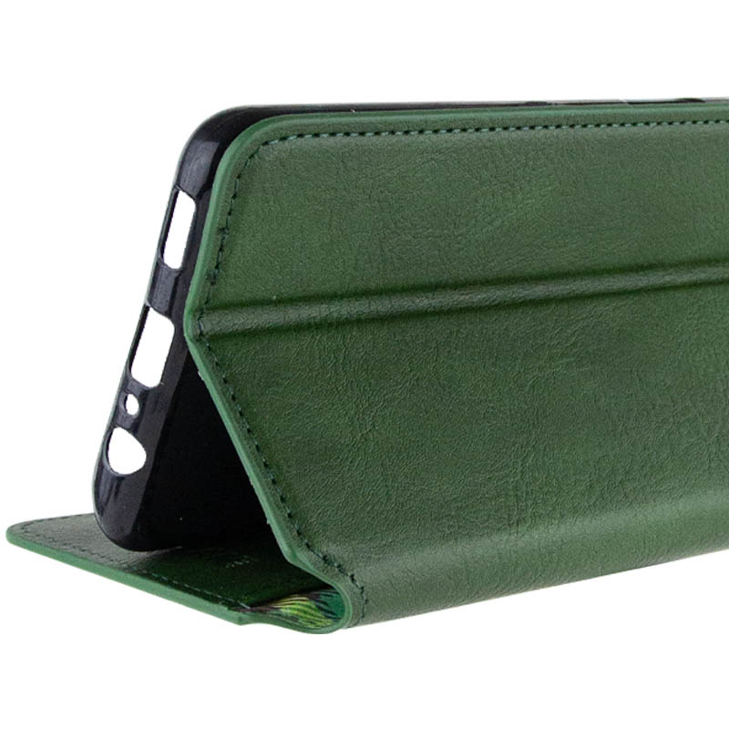 Кожаный чехол-книжка GETMAN Cubic (PU) для Motorola Moto G67 / G77, Зеленый 4, Искусственная кожа, купить оптом с доставкой
