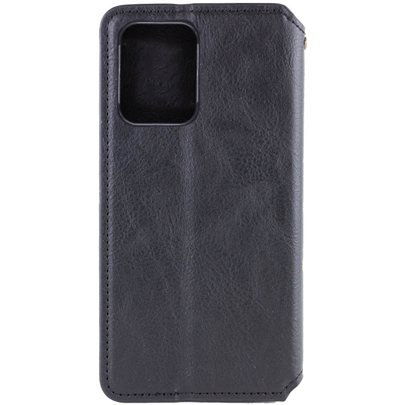 Кожаный чехол-книжка GETMAN Cubic (PU) для Motorola Moto G67 / G77, Черный 2, Искусственная кожа, купить оптом с доставкой