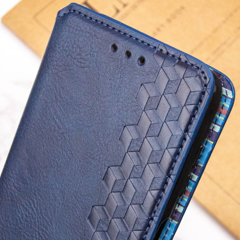 Кожаный чехол-книжка GETMAN Cubic (PU) для Motorola Moto G57 / G57 Power, Синий 4, Искусственная кожа, купить оптом с доставкой