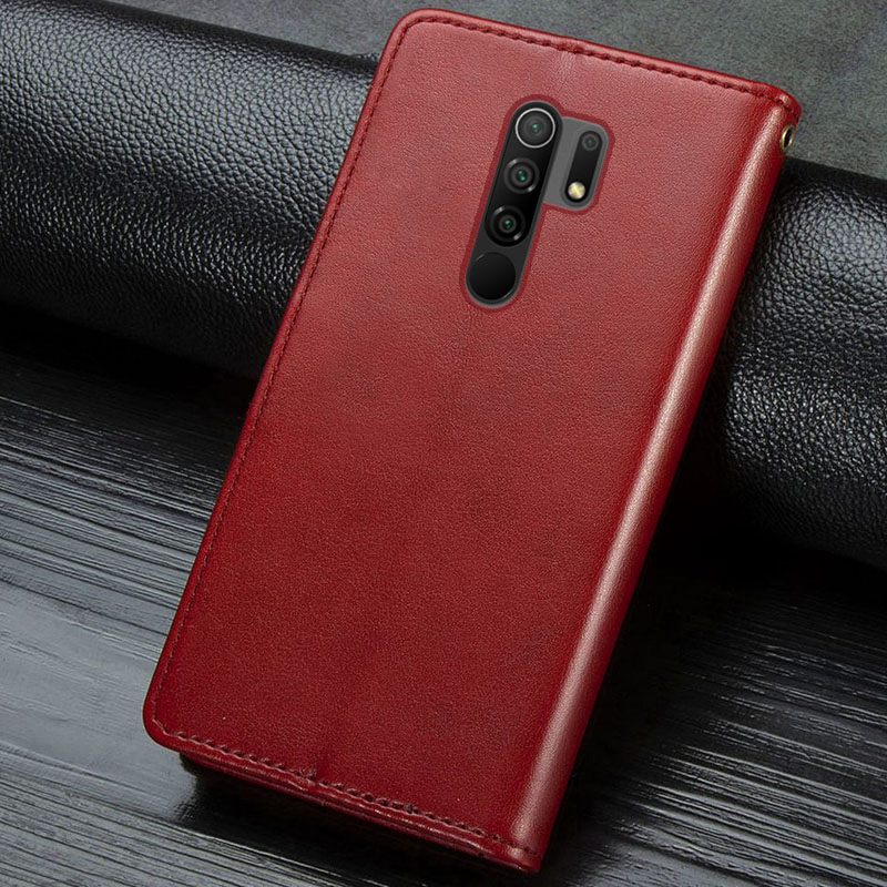 Шкіряний чохол-книжка GETMAN Gallant (PU) для Xiaomi Redmi Note 8 Pro, Червоний 5, Штучна шкіра, купити оптом з доставкою