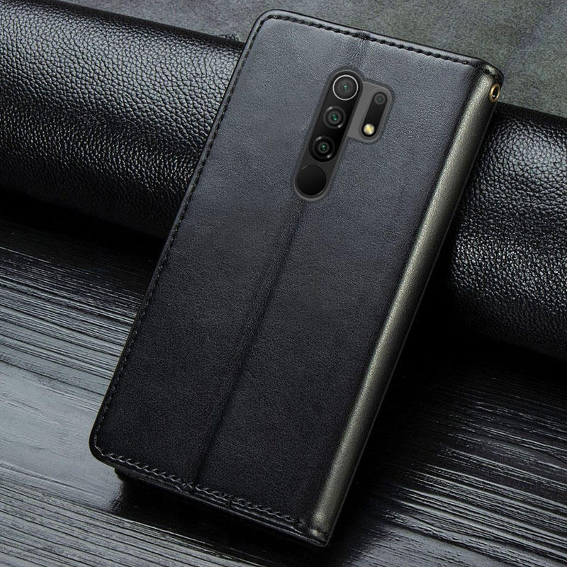 Шкіряний чохол-книжка GETMAN Gallant (PU) для Xiaomi Redmi Note 8 Pro, Чорний 4, Штучна шкіра, купити оптом з доставкою