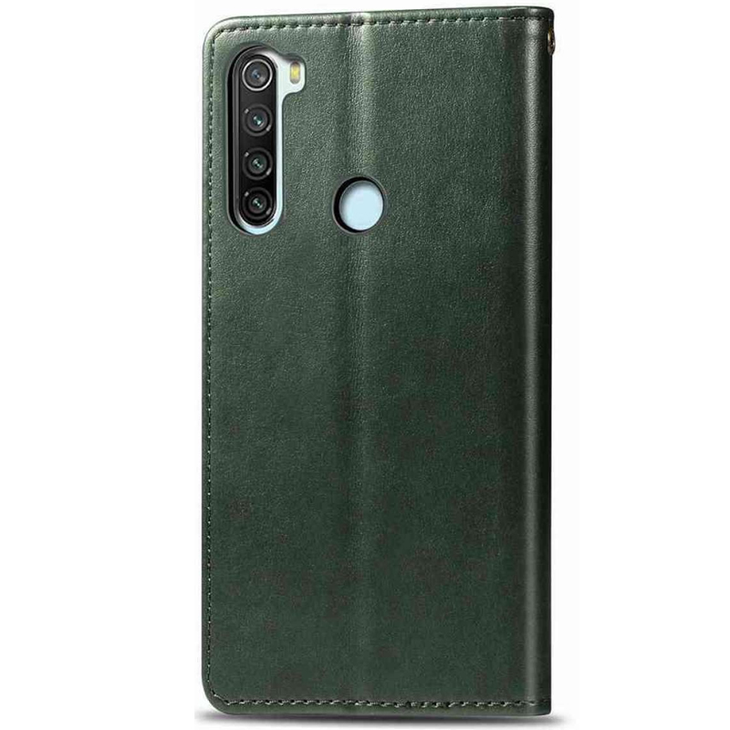 Шкіряний чохол-книжка GETMAN Gallant (PU) для Xiaomi Redmi Note 8T, Зелений 1, Штучна шкіра, купити оптом з доставкою