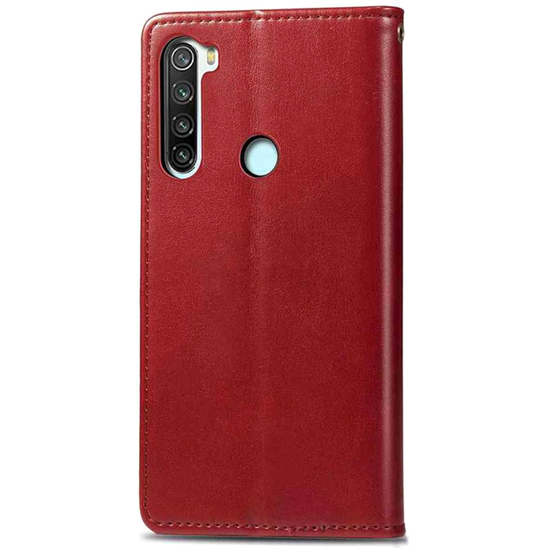 Шкіряний чохол-книжка GETMAN Gallant (PU) для Xiaomi Redmi Note 8T, Червоний 3, Штучна шкіра, купити оптом з доставкою