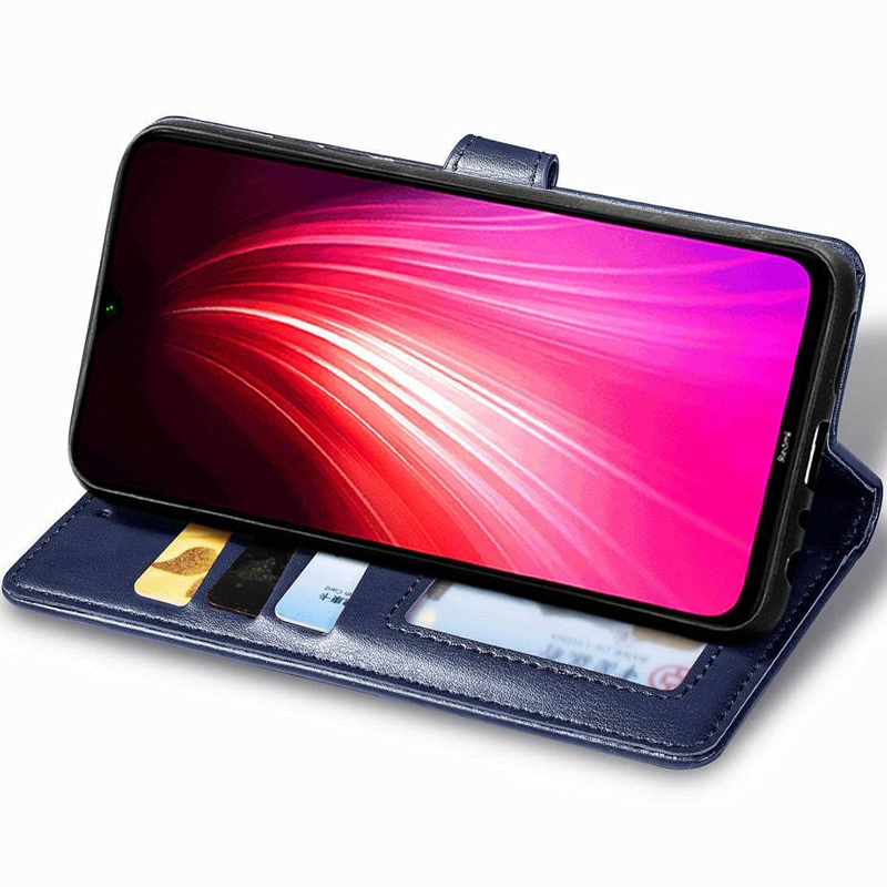 Шкіряний чохол-книжка GETMAN Gallant (PU) для Xiaomi Redmi Note 8T, Синій 2, Штучна шкіра, купити оптом з доставкою