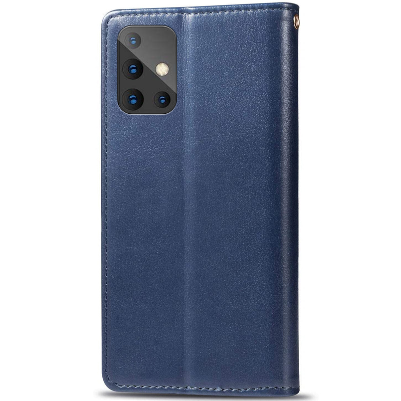 Шкіряний чохол-книжка GETMAN Gallant (PU) для Samsung Galaxy A51, Синій 3, Штучна шкіра, купити оптом з доставкою