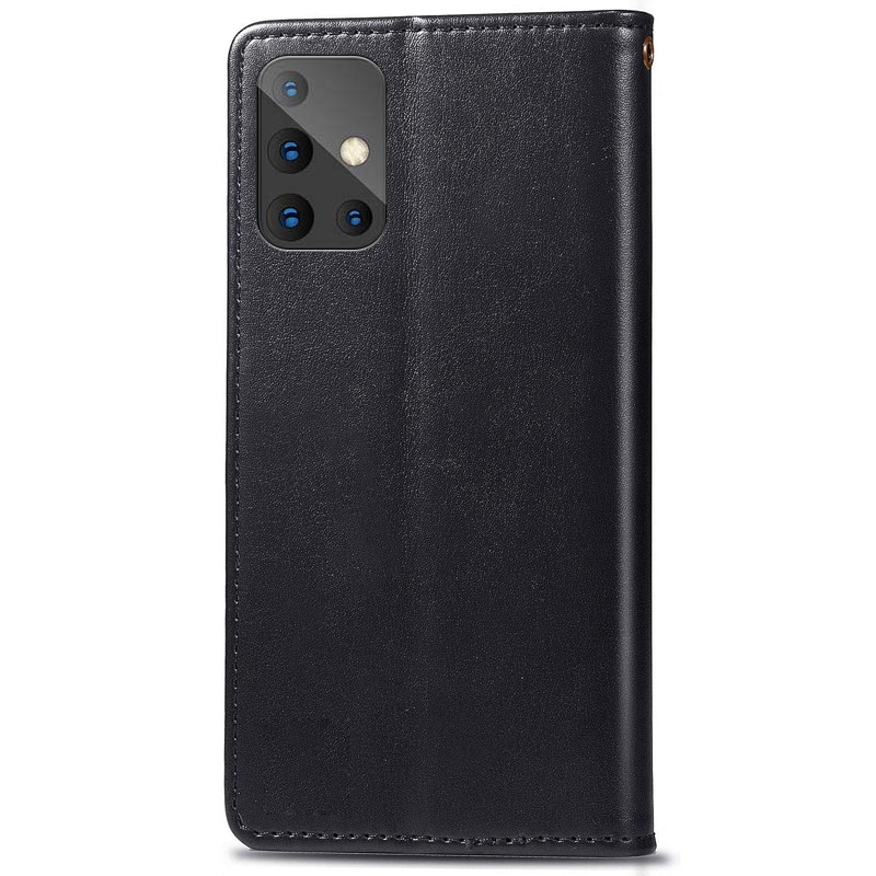 Шкіряний чохол-книжка GETMAN Gallant (PU) для Samsung Galaxy A51, Чорний 3, Штучна шкіра, купити оптом з доставкою