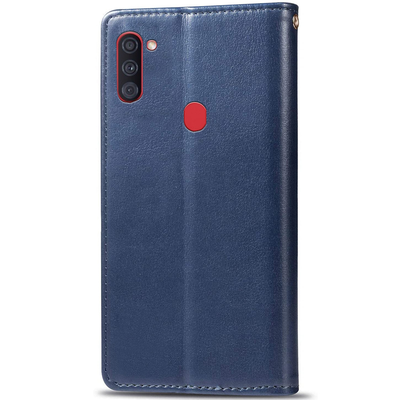 Шкіряний чохол-книжка GETMAN Gallant (PU) для Samsung Galaxy A11, Синій 1, Штучна шкіра, купити оптом з доставкою