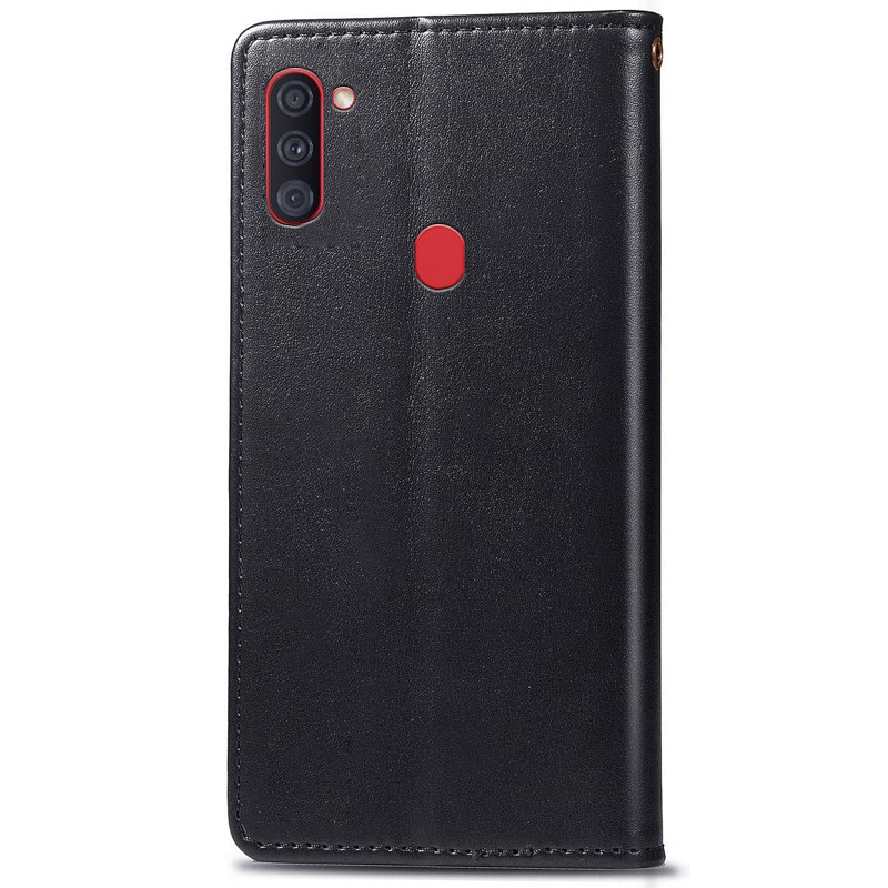 Шкіряний чохол-книжка GETMAN Gallant (PU) для Samsung Galaxy A11, Чорний 2, Штучна шкіра, купити оптом з доставкою