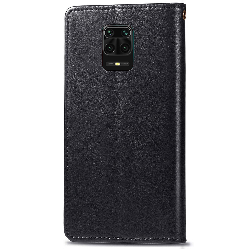 Шкіряний чохол-книжка GETMAN Gallant (PU) для Xiaomi Redmi Note 9s / Note 9 Pro / Note 9 Pro Max, Чорний 3, Штучна шкіра, купити оптом з доставкою