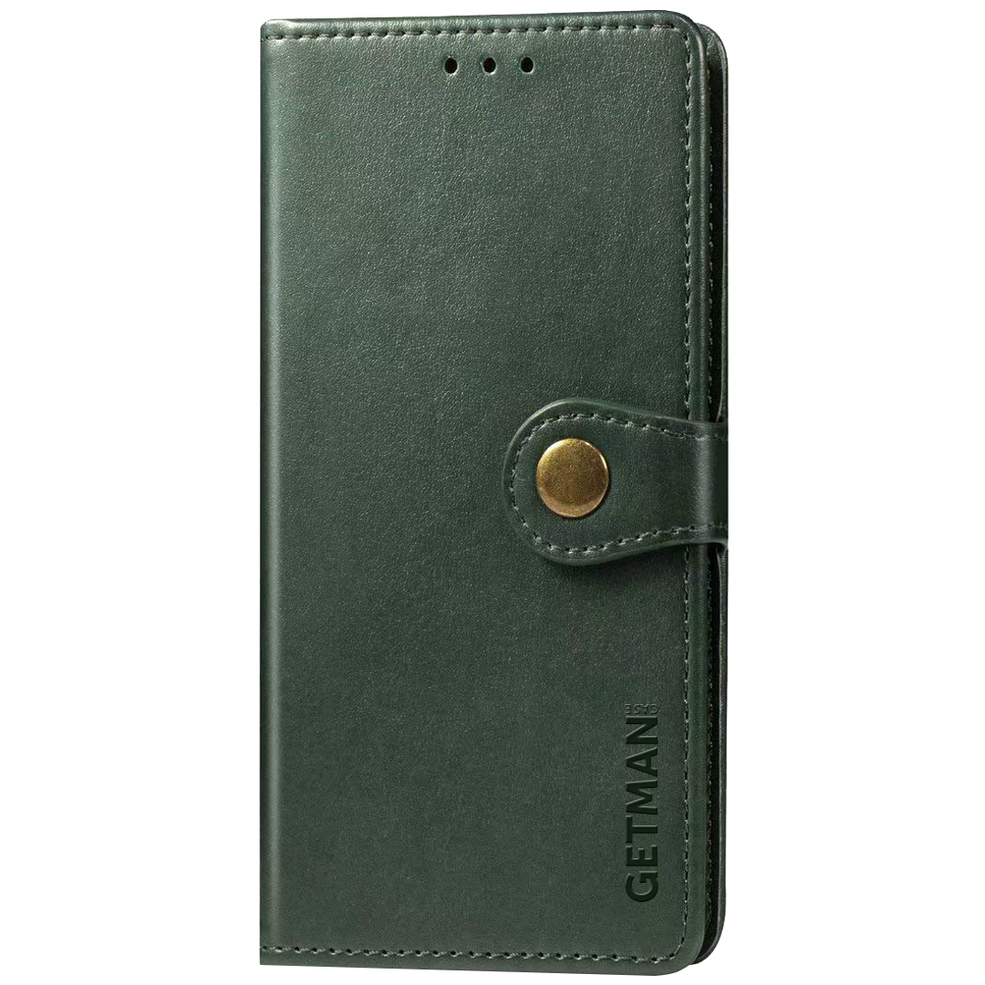 Шкіряний чохол-книжка GETMAN Gallant (PU) для Xiaomi Redmi Note 9 / Redmi 10X, Зелений, Штучна шкіра, купити оптом з доставкою