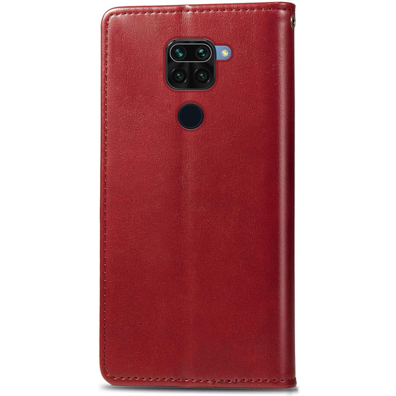 Шкіряний чохол-книжка GETMAN Gallant (PU) для Xiaomi Redmi Note 9 / Redmi 10X, Червоний 1, Штучна шкіра, купити оптом з доставкою