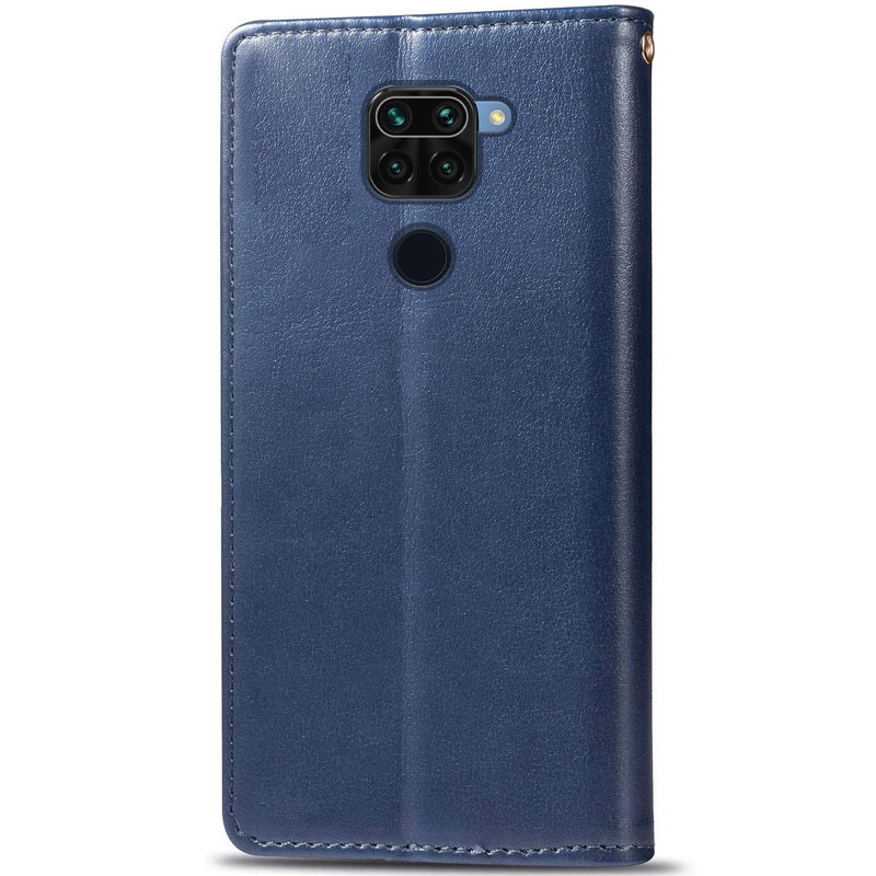 Шкіряний чохол-книжка GETMAN Gallant (PU) для Xiaomi Redmi Note 9 / Redmi 10X, Синій 1, Штучна шкіра, купити оптом з доставкою