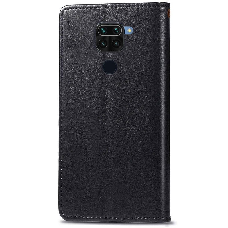 Шкіряний чохол-книжка GETMAN Gallant (PU) для Xiaomi Redmi Note 9 / Redmi 10X, Чорний 1, Штучна шкіра, купити оптом з доставкою