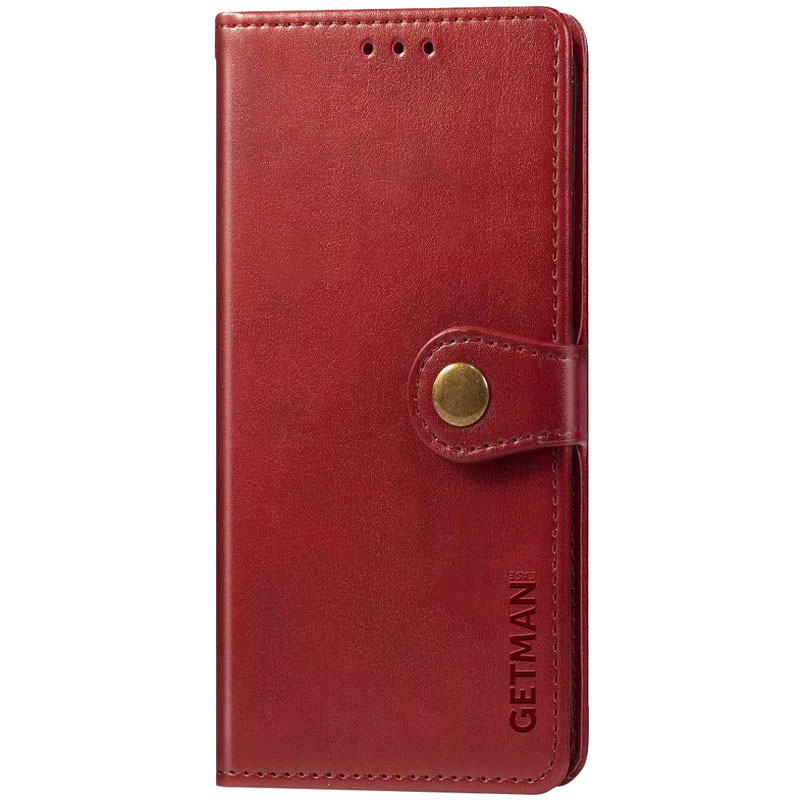 Шкіряний чохол-книжка GETMAN Gallant (PU) для Xiaomi Redmi 9, Червоний, Штучна шкіра, купити оптом з доставкою
