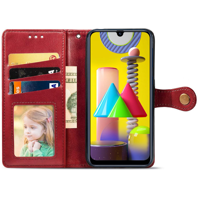 Шкіряний чохол-книжка GETMAN Gallant (PU) для Xiaomi Redmi 9, Червоний 2, Штучна шкіра, купити оптом з доставкою