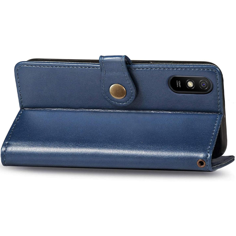 Шкіряний чохол-книжка GETMAN Gallant (PU) для Xiaomi Redmi 9A, Синій 4, Штучна шкіра, купити оптом з доставкою