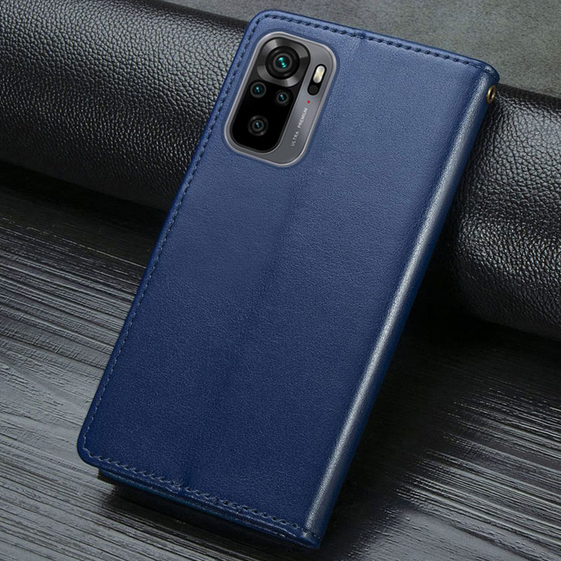 Шкіряний чохол-книжка GETMAN Gallant (PU) для Xiaomi Redmi Note 10 / Note 10s, Синій 5, Штучна шкіра, купити оптом з доставкою