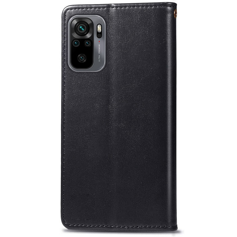 Шкіряний чохол-книжка GETMAN Gallant (PU) для Xiaomi Redmi Note 10 / Note 10s, Чорний 1, Штучна шкіра, купити оптом з доставкою