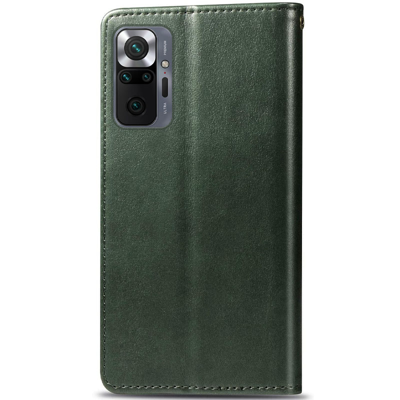 Шкіряний чохол-книжка GETMAN Gallant (PU) для Xiaomi Redmi Note 10 Pro / 10 Pro Max, Зелений 3, Штучна шкіра, купити оптом з доставкою