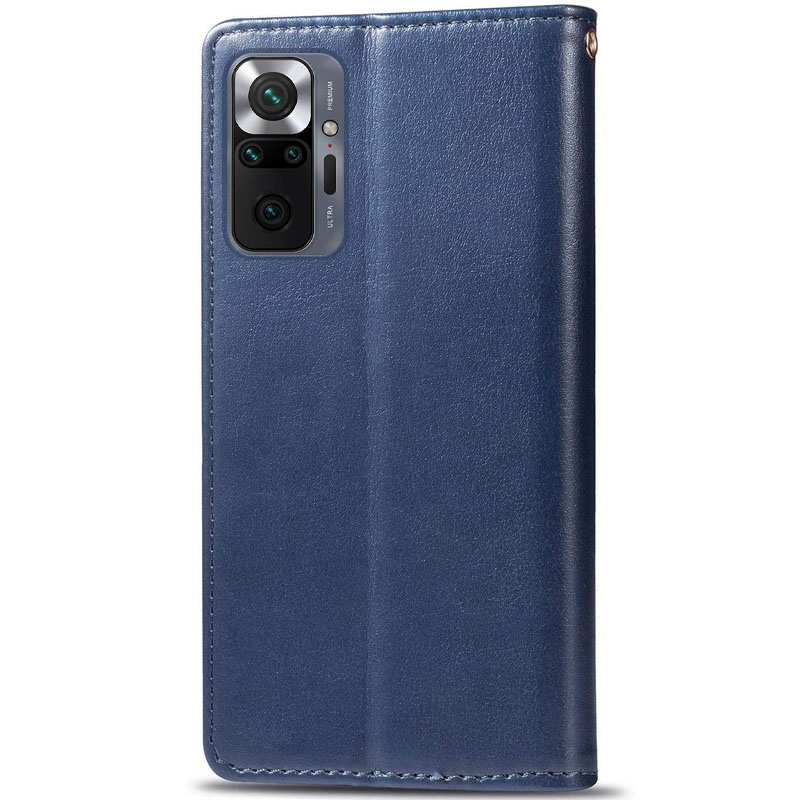 Шкіряний чохол-книжка GETMAN Gallant (PU) для Xiaomi Redmi Note 10 Pro / 10 Pro Max, Синій 3, Штучна шкіра, купити оптом з доставкою
