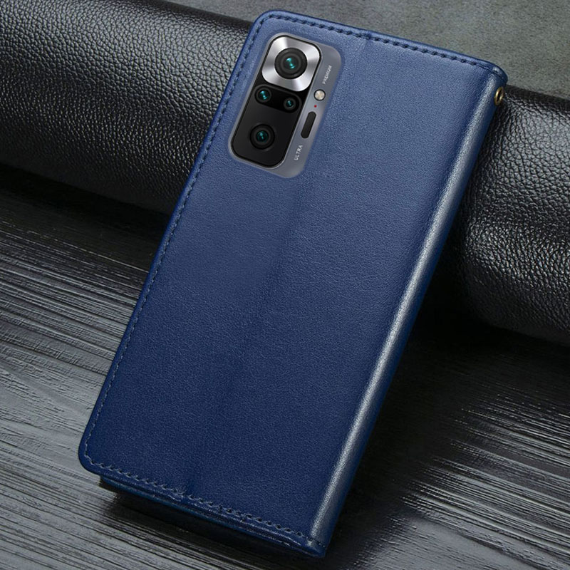 Шкіряний чохол-книжка GETMAN Gallant (PU) для Xiaomi Redmi Note 10 Pro / 10 Pro Max, Синій 5, Штучна шкіра, купити оптом з доставкою