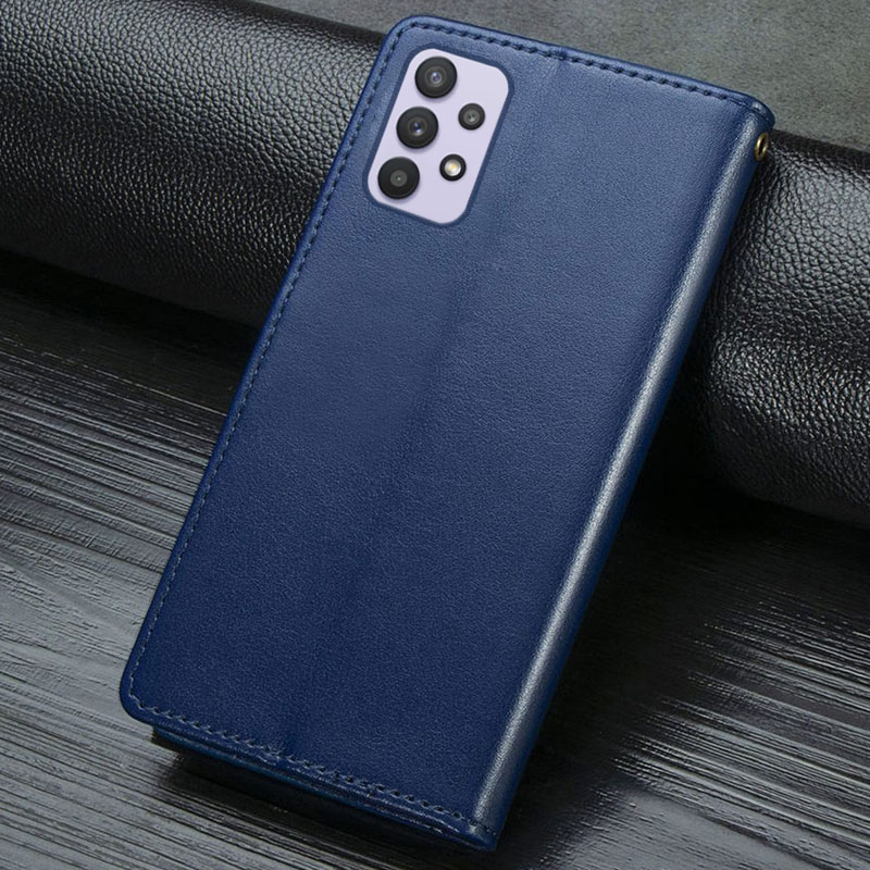 Шкіряний чохол-книжка GETMAN Gallant (PU) для Samsung Galaxy A32 4G, Синій 5, Штучна шкіра, купити оптом з доставкою