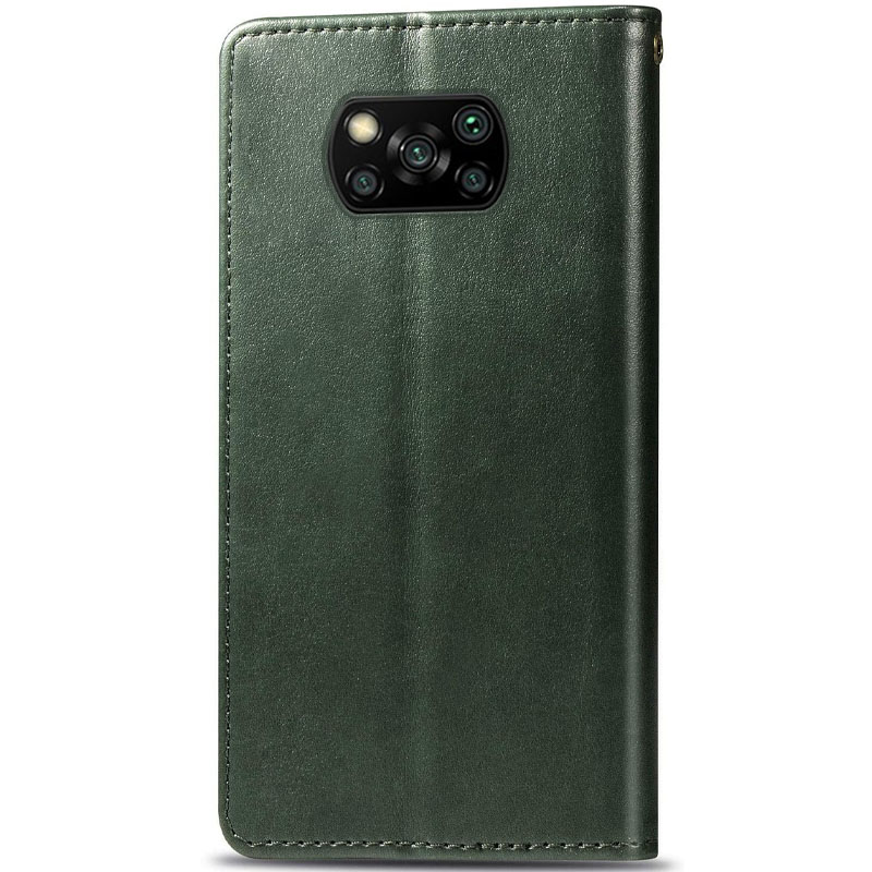 Шкіряний чохол-книжка GETMAN Gallant (PU) для Xiaomi Poco X3 NFC / Poco X3 Pro, Зелений 3, Штучна шкіра, купити оптом з доставкою