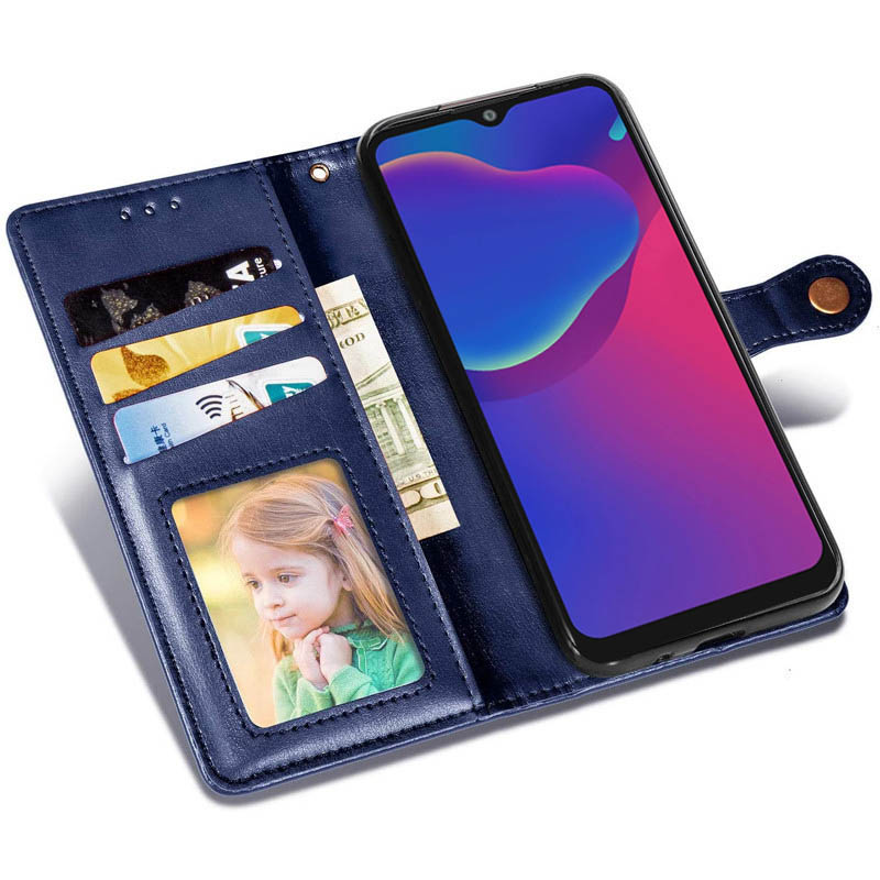 Шкіряний чохол-книжка GETMAN Gallant (PU) для ZTE Blade V2020 Smart, Синій 2, Штучна шкіра, купити оптом з доставкою