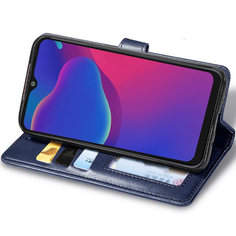 Шкіряний чохол-книжка GETMAN Gallant (PU) для ZTE Blade V2020 Smart, Синій 4, Штучна шкіра, купити оптом з доставкою