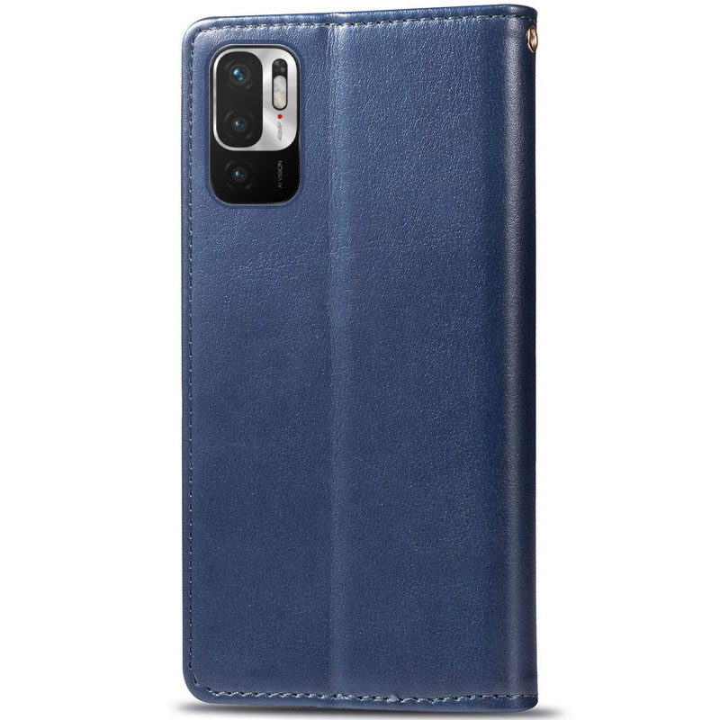 Шкіряний чохол-книжка GETMAN Gallant (PU) для Xiaomi Redmi Note 10 5G / Poco M3 Pro, Синій 1, Штучна шкіра, купити оптом з доставкою