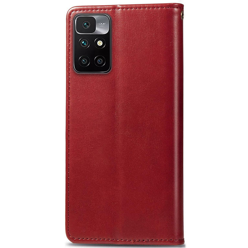 Шкіряний чохол-книжка GETMAN Gallant (PU) для Xiaomi Redmi 10, Червоний 2, Штучна шкіра, купити оптом з доставкою