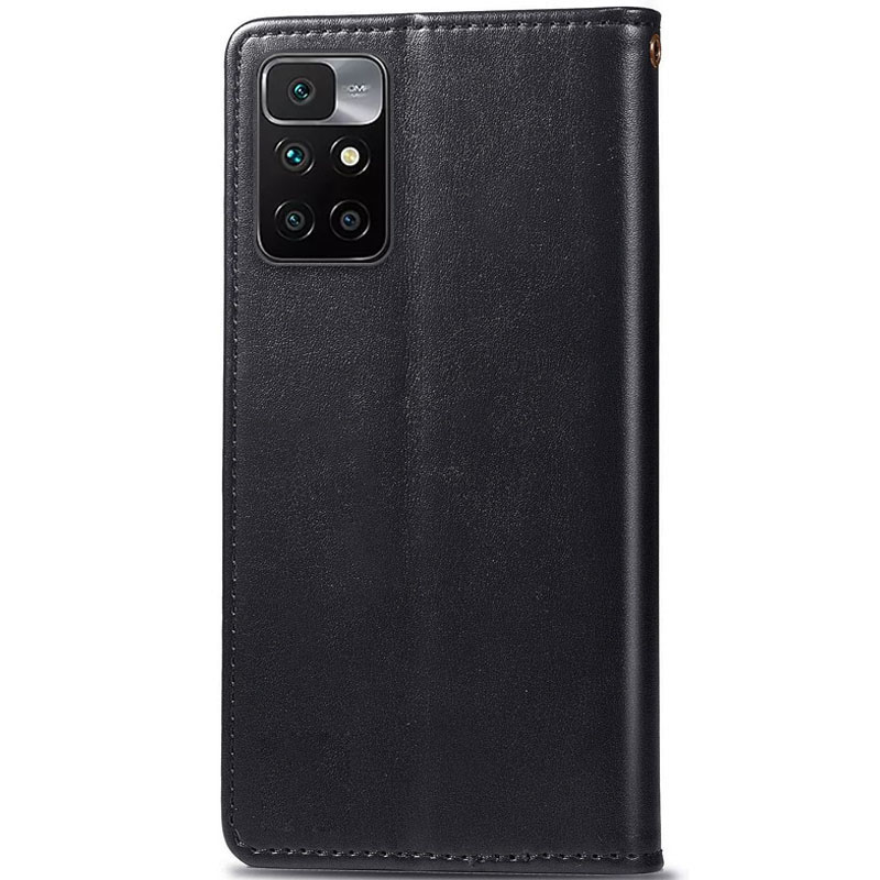 Шкіряний чохол-книжка GETMAN Gallant (PU) для Xiaomi Redmi 10, Чорний 1, Штучна шкіра, купити оптом з доставкою