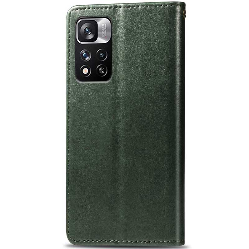 Шкіряний чохол-книжка GETMAN Gallant (PU) для Xiaomi Redmi Note 11 Pro 4G/5G / 12 Pro 4G, Зелений 1, Штучна шкіра, купити оптом з доставкою