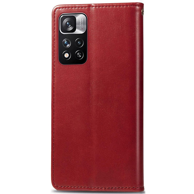 Шкіряний чохол-книжка GETMAN Gallant (PU) для Xiaomi Redmi Note 11 Pro 4G/5G / 12 Pro 4G, Червоний 4, Штучна шкіра, купити оптом з доставкою