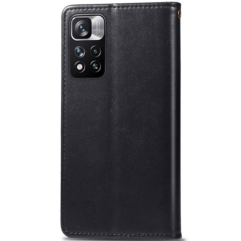 Шкіряний чохол-книжка GETMAN Gallant (PU) для Xiaomi Redmi Note 11 Pro 4G/5G / 12 Pro 4G, Чорний 3, Штучна шкіра, купити оптом з доставкою