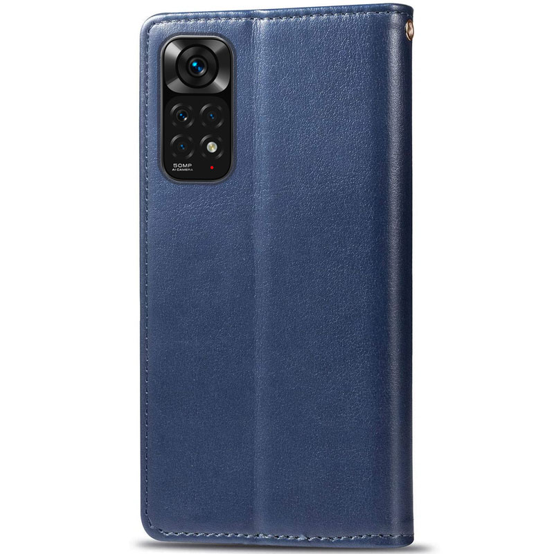 Шкіряний чохол-книжка GETMAN Gallant (PU) для Xiaomi Redmi Note 11 (Global) / Note 11S, Синій 4, Штучна шкіра, купити оптом з доставкою