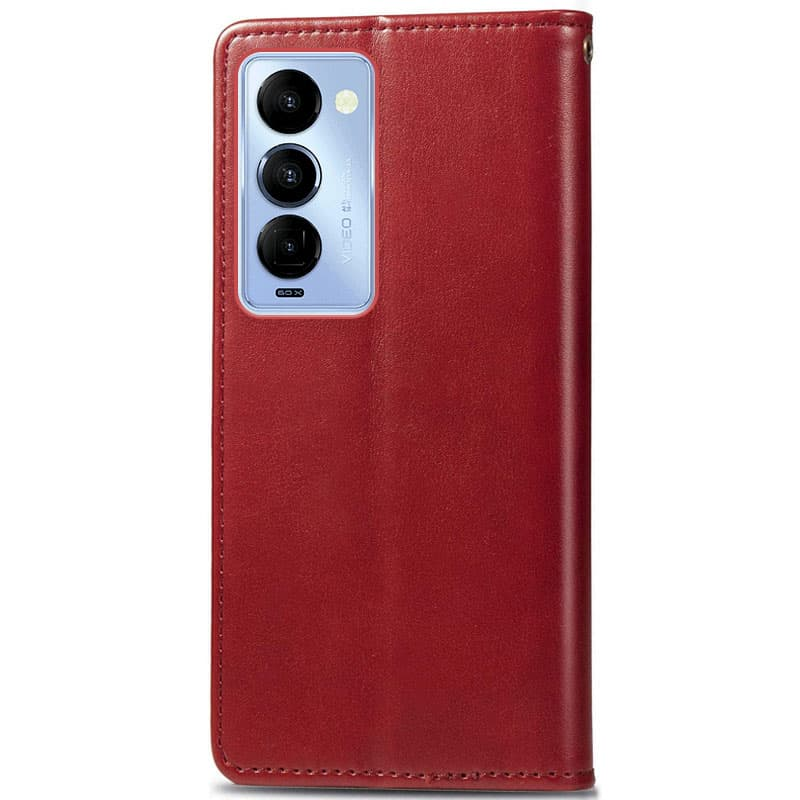 Шкіряний чохол-книжка GETMAN Gallant (PU) для TECNO Camon 18 / 18P, Червоний 3, Штучна шкіра, купити оптом з доставкою