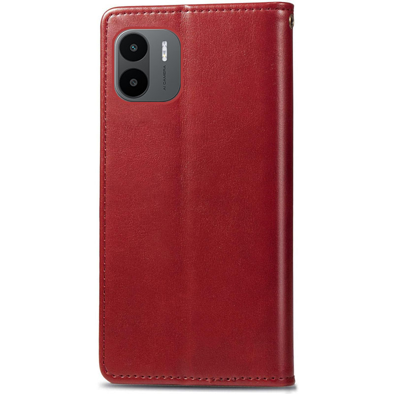 Шкіряний чохол-книжка GETMAN Gallant (PU) для Xiaomi Redmi A1 / A2, Червоний 2, Штучна шкіра, купити оптом з доставкою