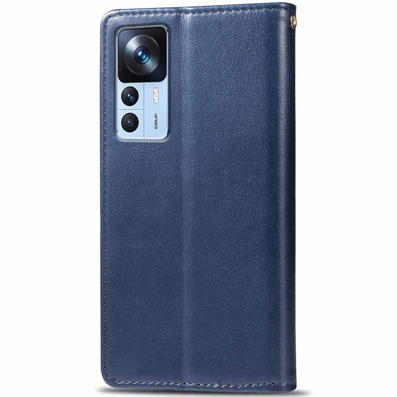 Шкіряний чохол-книжка GETMAN Gallant (PU) для Xiaomi 12T / 12T Pro, Синій 1, Штучна шкіра, купити оптом з доставкою