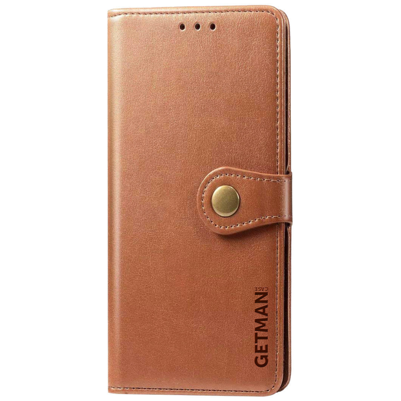 Шкіряний чохол-книжка GETMAN Gallant (PU) для TECNO Spark 9 Pro (KH7n), Коричневий, Штучна шкіра, купити оптом з доставкою