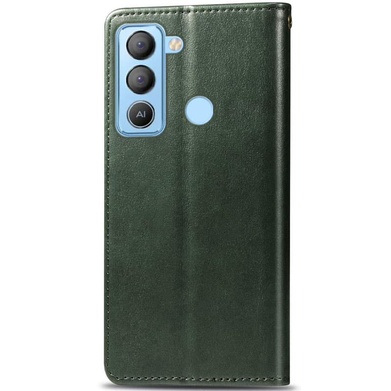 Шкіряний чохол-книжка GETMAN Gallant (PU) для TECNO Pop 5 LTE, Зелений 1, Штучна шкіра, купити оптом з доставкою